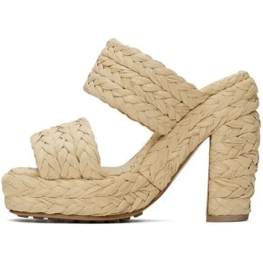 Bottega Veneta Trinity Weave Mule Rafiansandals Size 39 /Us 9 $1550 View 2